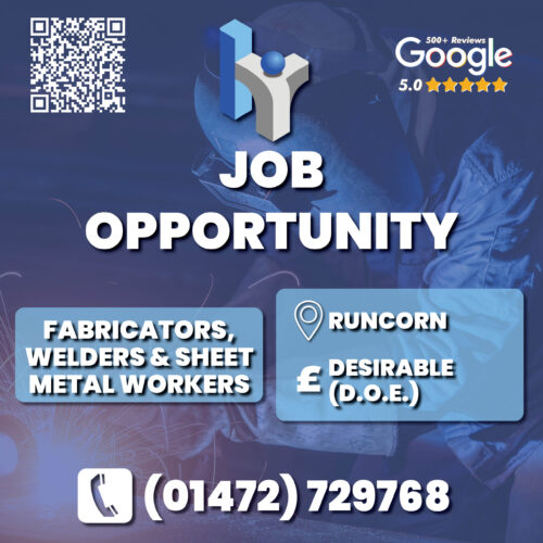 Fabricator, Welder and Sheet Metal Worker job advert for Humber Recruitment in Runcorn