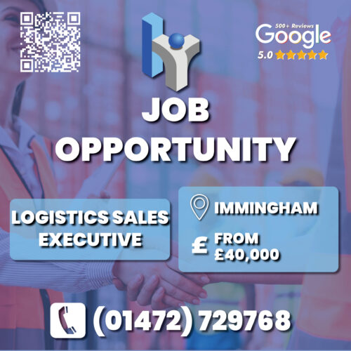 Logistics Sales Executive job advert artwork for Humber Recruitment