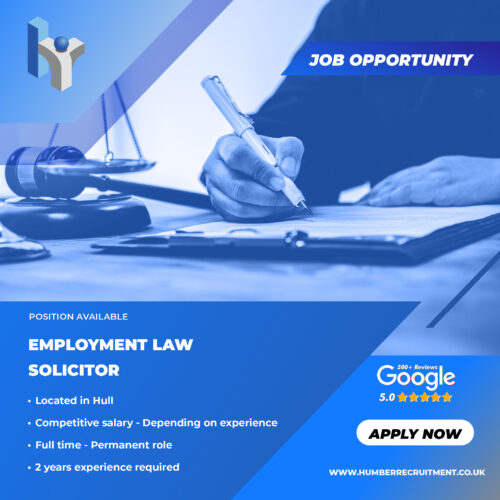 Employment Law Solicitor vacancy in Hull from Humber Recruitment