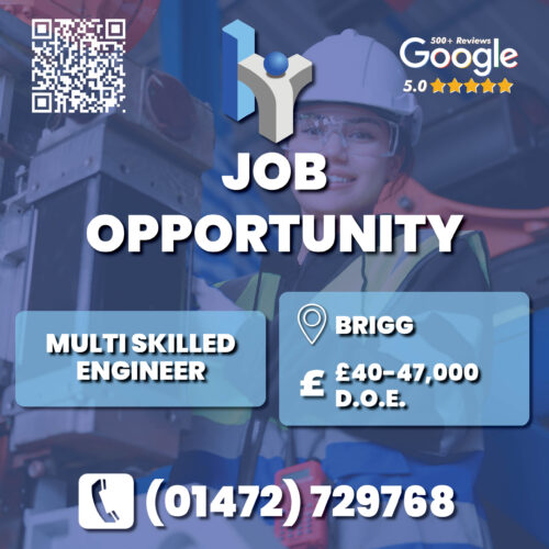 Multi Skilled Engineer advert artwork for Humber Recruitment