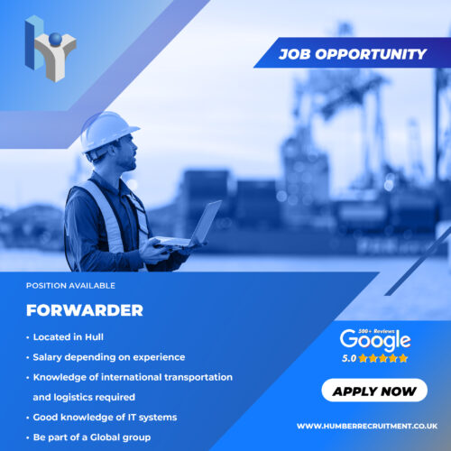 Forwarder job advert from Humber Recruitment showing the details of the role.