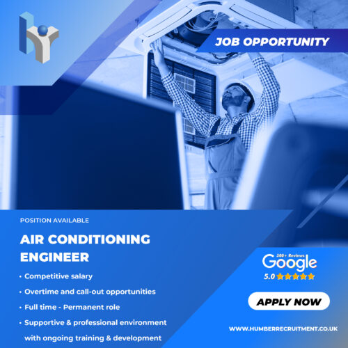 Air Conditioning Engineer job advert from Humber Recruitment