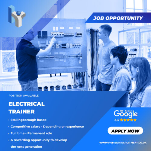 Electrical Trainer vacancy from Humber Recruitment in Stallingborough.