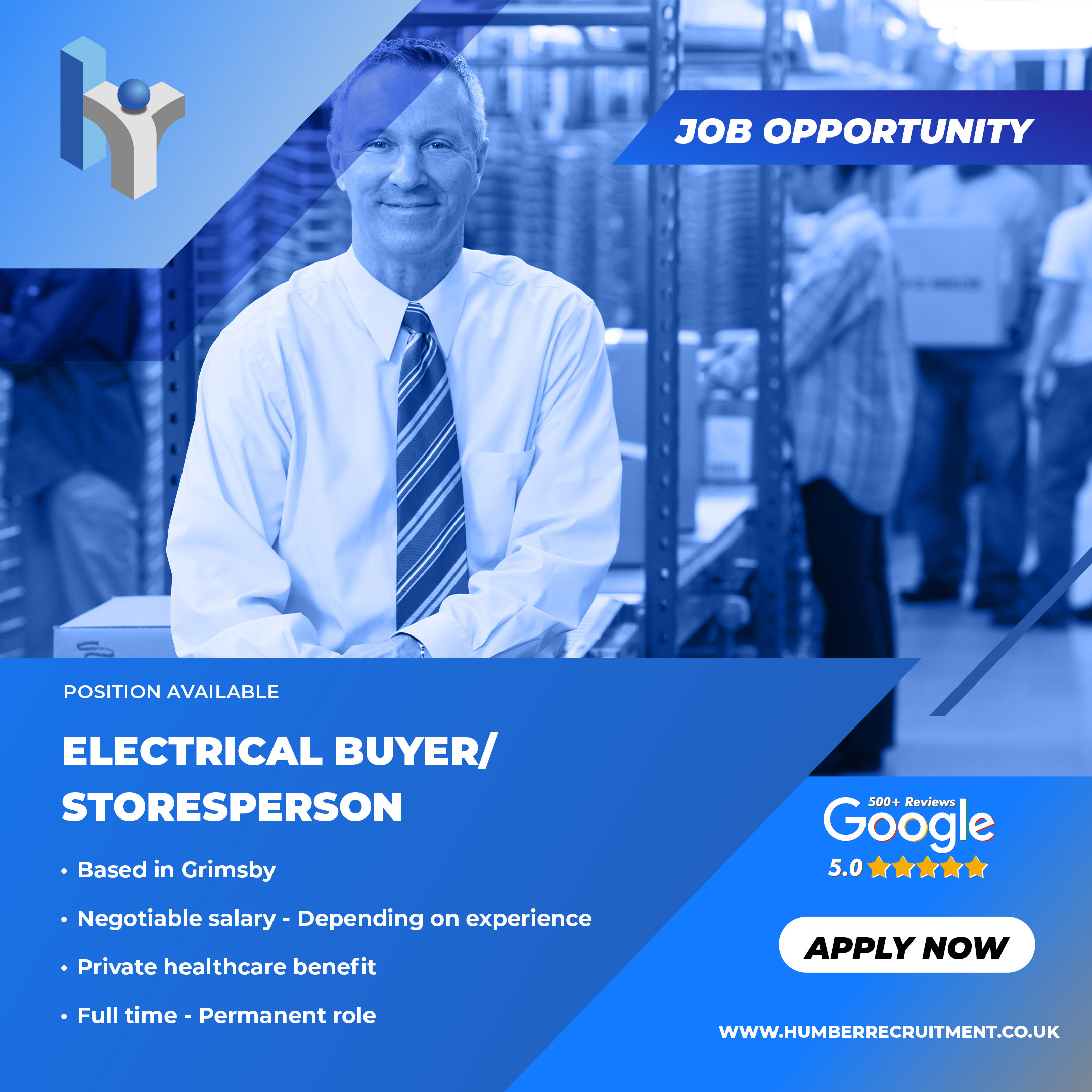 Electrical Buyer Storesperson vacancy in Grimsby from Humber Recruitment