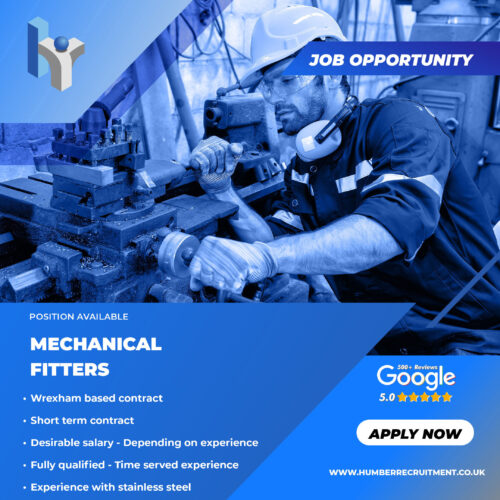 Mechanical Fitter vacancies in Wrexham for Allied Protek from Humber Recruitment