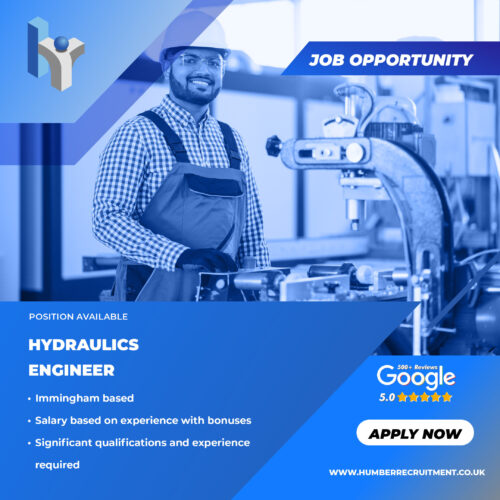Hydraulics Engineer vacancy from Humber Recruitment in Immingham