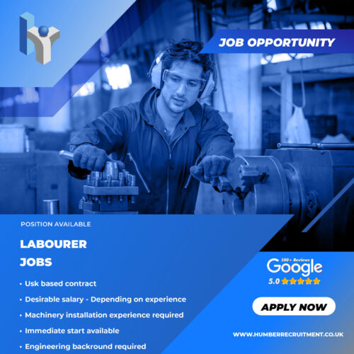 Labourer vacancies in Usk from Humber Recruitment