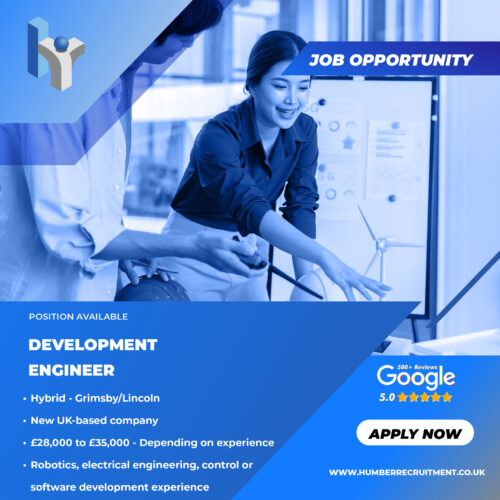 Development Engineer vacancy from Humber Recruitment in Grimsby and Lincoln