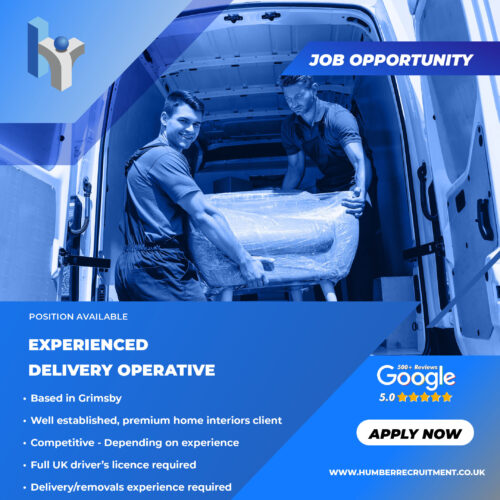 Experienced Delivery Operative vacancy in Grimsby From Humber Recruitment
