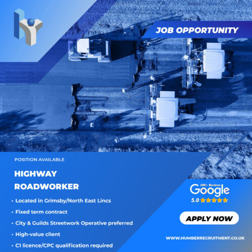 Highway Roadworker vacancies in Grimsby from Humber Recruitment