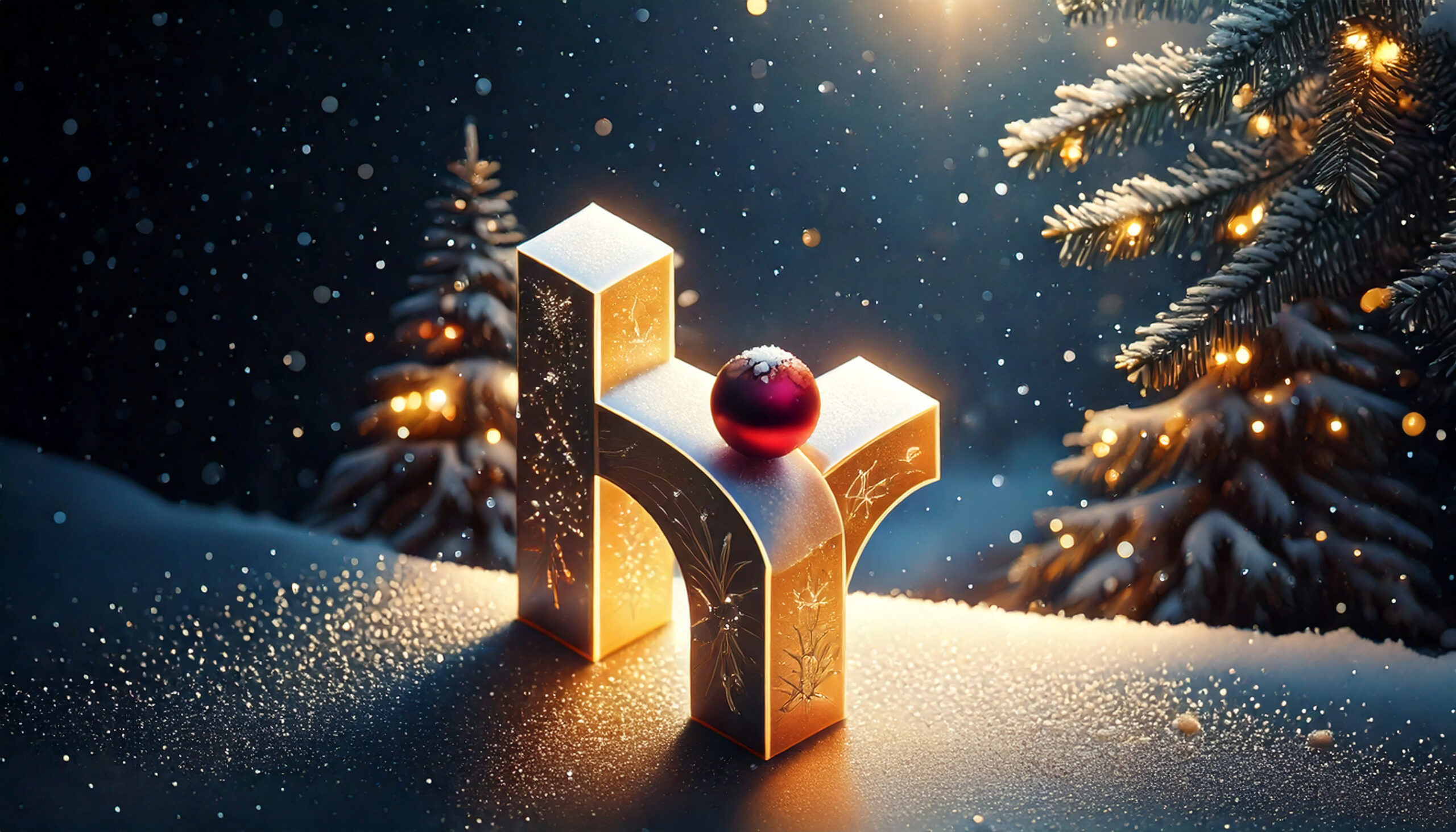 Humber Recruitment logo with a Christmas setting