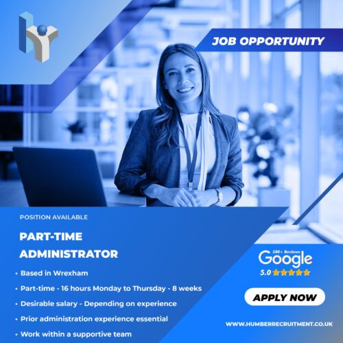 Part-time Administrator vacancy from Allied Protek in Wrexham
