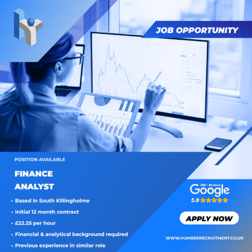 Finance Analyst vacancy in South Killingholme from Humber Recruitment