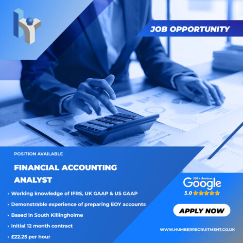 Financial Accounting Analyst vacancy in South Killingholme from Humber Recruitment