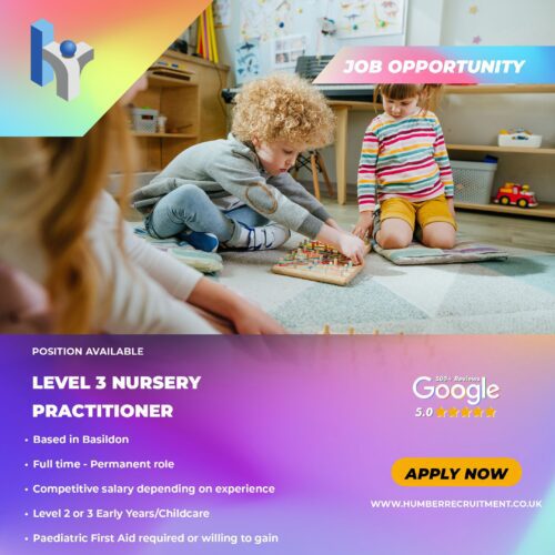 Job advertisement for nursery practitioner