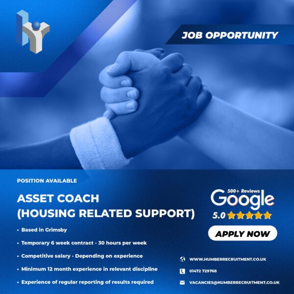 Asset Coach Housing Support job vacancy from Humber Recruitment