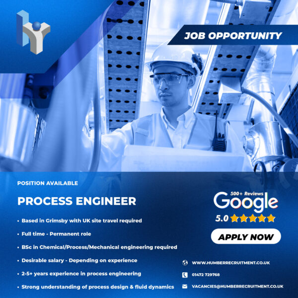 Process Engineer (Food Machinery / Chemical Processing) job vacancy with Allied Protek in Grimsby