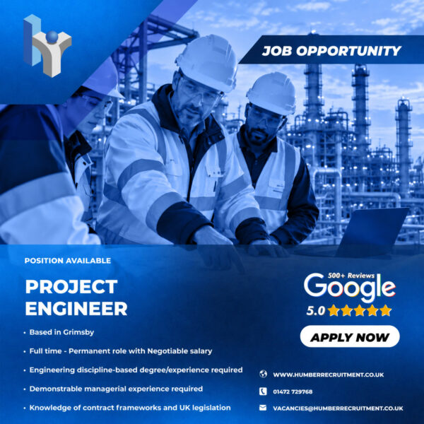 Project Engineer job vacancy in Grimsby from Humber Recruitment for Allied Protek